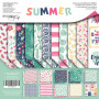 Набір двостороннього паперу 20х20см від Scrapmir Summer 11шт