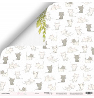 Лист двостороннього паперу 30x30 від Scrapmir з колекції Pur Pur 1шт.