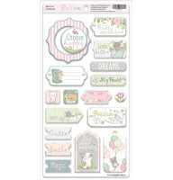 Чипборд для скрапбукінгу 18шт від Scrapmir Pur Pur (ENG)