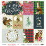 Набір двустороннього паперу 20х20см від Scrapmir Merry Christmas 11шт 