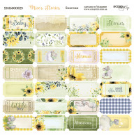 Лист двостороннього паперу 20х20см Квитки від Scrapmir Mice's Stories 1шт