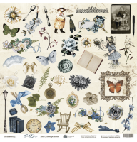 Лист одностороннього паперу 30x30 від Scrapmir з колекції Some days 1шт.