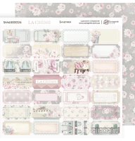 Лист двостороннього паперу 20х20см Квитки від Scrapmir La Creme 1шт