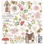 Лист паперу з малюнками для вирізування 30x30 від Scrapmir з колекції Fairy Blossom 1шт.